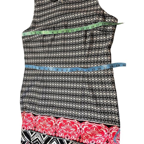 Mario Serrani Sheath Dress Geometric Sleeveless Zip Womens 14 Summer - Picture 7 of 13